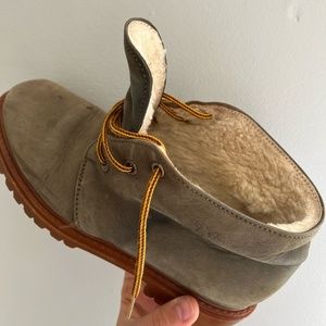 Vintage Green Real Suede Boots